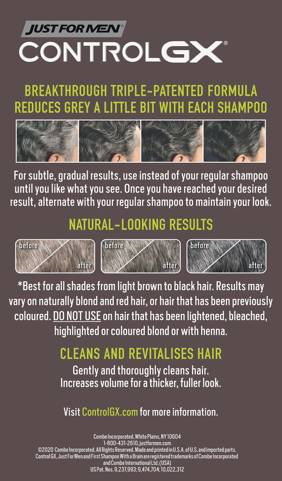 Just For Men GX Gray Reduction Gradually Hair Daily Shampoo, 4 fl oz - Walmart.com