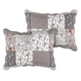 thumbnail image 5 of Barefoot Bungalow Giulia - Funda de almohada acolchada con diseño floral, color gris estándar, 5 of 5