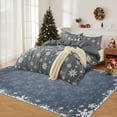 thumbnail image 6 of Garvee 5x7ft Christmas Area Rugs Washable Xmas Decoration Carpet, Non Slip Snowflake Winter Holiday Accent Rug for Living Room Bedroom Dining Room, Gray, 6 of 8
