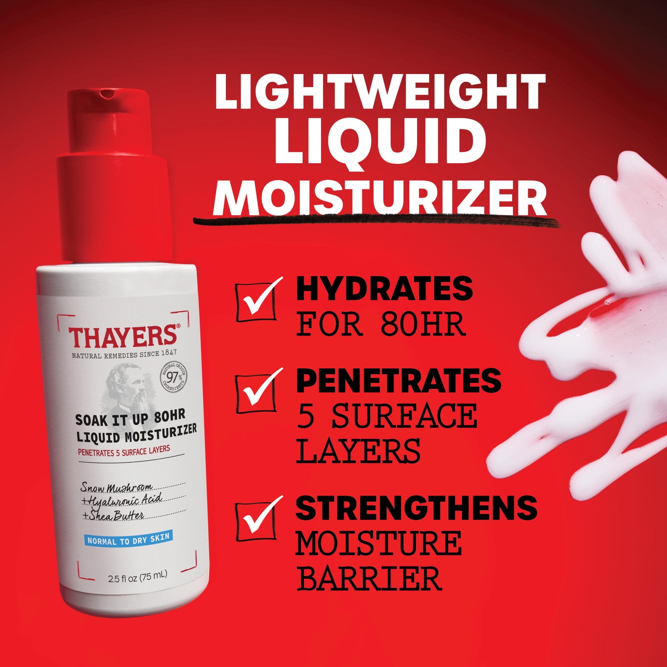 Thayers Face Care Soak it up 80hr Liquid Moisturizer, 2.5 fl oz