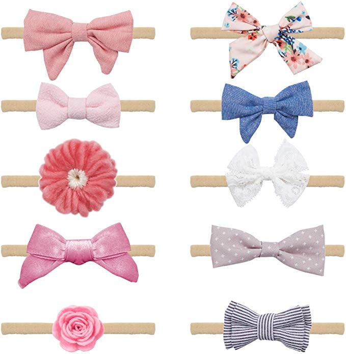 USA America Flag Hair Scrunchies Hairband Elastic Tie Band Headband PACK OF 2