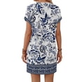 thumbnail image 5 of MOSHU Summer Dresses for women V Neck Womens Dresses Short Sleeve Casual Midi Dress with Pockets, 5 of 11