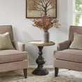 thumbnail image 2 of Madison Park Lexi 23" Round Transitional Wood Accent Table in Natural/Black, 2 of 4