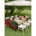 thumbnail image 3 of Outdoor Tablecloth with Umbrella Hole and Zipper, Red Christmas Tree Rectangle Table Cloth 60x102 Inch Waterproof Tablecloth, Xmas Tree Winter Snowflake Picnic Table Cover for Patio Camping, 3 of 7