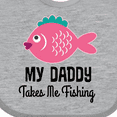 thumbnail image 4 of Inktastic Girls Fishing with Daddy Girls Baby Bib, 4 of 4