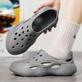 thumbnail image 7 of Men Slip-on Garden Clogs Breathable Lightweight Swimming Pool Water Shoes Outdoor Beach Shoes, 7 of 7