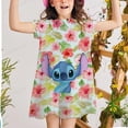 thumbnail image 2 of Vestidos de verano para niñas de 2 a 12 años, ropa con estampado de punto de Disney para niños, ropa de manga corta para fiesta, regalo de cumpleaños, vestidos para bebés 7T Gao Jinjia LED, 2 of 2