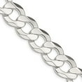 thumbnail image 3 of Sterling Silver 13.8mm Concave Beveled Curb Chain Necklace Size 24, 3 of 6