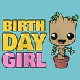 thumbnail image 2 of Girl's Guardians of the Galaxy Birthday Girl Pot Plant Groot Graphic Tee Tahiti Blue Small, 2 of 4