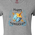 thumbnail image 4 of Inktastic Happy Hanukkah Dreidel and Laurels Women's T-Shirt, 4 of 5
