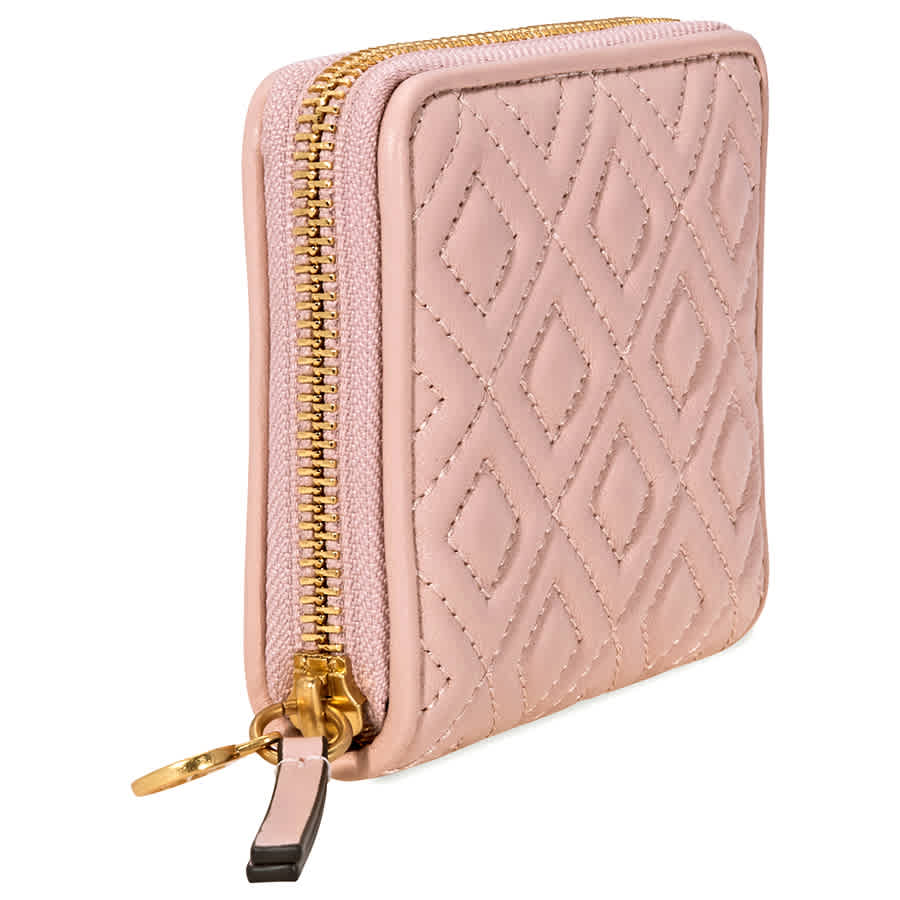 tory burch fleming wallet shell pink