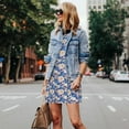 thumbnail image 4 of Rocae white Skull blue daisy for Sleeveless Dresses Summer Casual Ruffle Sleeveless Cute Crew Neck Flowy Dress with Pockets, 4 of 7