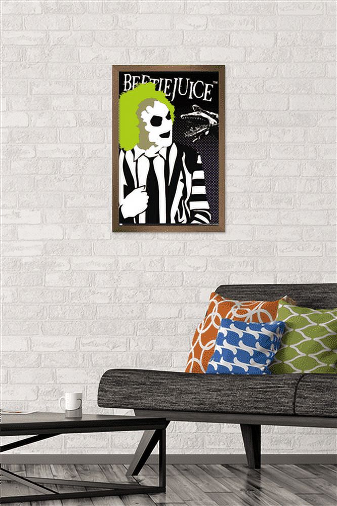 Beetlejuice - Vector Wall Poster, 14.725" x 22.375", Framed