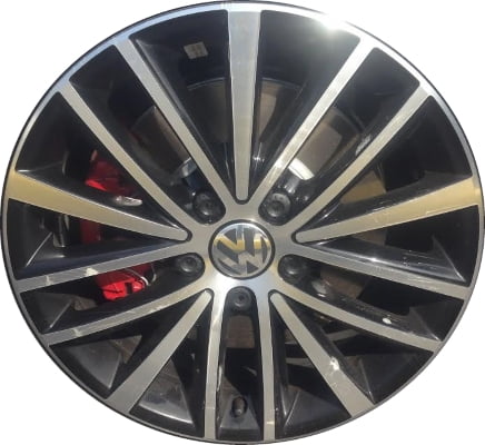 Bill Smith Auto Replacement Wheel For 2006-2016 Volkswagen Jetta 15 Inch 5 Lug Black Steel Rim Fits R15 Tire 