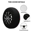 thumbnail image 2 of Fuzoiu Colorful Mexican Stripes Print Universal Spare Tire Cover with Buckle Strap, Waterproof Wheel Covers for Jeep, Trailer, RV, Truck and All Car-14 inch, 2 of 6