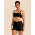 thumbnail image 3 of PISONIC Workout Sets for Women 2 Piece Twist Back Layered Sports Bra Mini Shorts Yoga Pilates Outfits Active Wear, 3 of 6