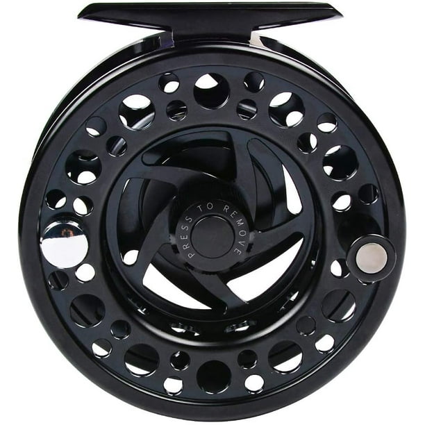 AIMTYD Fly Reels Fly Fishing Reel - Large Arbor Aluminum Alloy Body 5/7/9/10  Weight (Black, Green, Silver/Blue, Space Gray) Fly Reel Black 7/9 wt 
