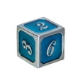 thumbnail image 5 of Set of 7 Deluxe Metal Blue Polyhedral Game Dice Set, RPG Game Dice 7pcs Set of d4 d6 d8 d10x2 d12 d20 Zinc Alloy Dice with Metal Case, 5 of 8