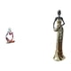 thumbnail image 1 of Estatua de resina de una mujer pensativa sentada. Figura decorativa de estilo tribal femenino. Pieza de colección elaborada en poliresina resistente., 1 of 8