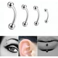 thumbnail image 2 of 60 Pcs Body Piercing Kit Jewelry 16G Nose Rings Lip Studs Tongue Rings Stainless Steel Cartilage Earrings Tragus Eyebrow Industrial Barbell Belly Rings Body Piercing Jewelry Lot, 2 of 7