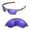 Purple Coated - Polarized, variant on Walleva 24K Gold Polarized Lenses And Yellow Rubber Kit For Oakley Fast Jacket OO9097 Sunglasses