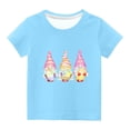 thumbnail image 1 of Penkiiy T-Shirts de Pâques pour Enfants Tout-Petits Garçons Filles Mode Nain de Pâques Œufs de Pâques Imprimé Col Rond Manches Courtes 13 Ans Bleu, 1 of 4