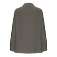thumbnail image 4 of Admvng Chemises en Lin pour Femmes Col en V Froncé Été Décontracté Manches 3/4 P-2TG, 4 of 6