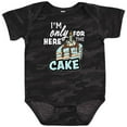 thumbnail image 3 of Inktastic Im Only Here for the Cake with Cake Slice Illustration Boys Baby Bodysuit, 3 of 5
