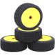 thumbnail image 1 of LINLIN 4 piezas RC 1:10 Rally Car 68 mm Neumáticos de goma Llantas de plato duro Hex 12 mm Compatible con 1/10 RC On Road Flat Run Car Tamiya CC01 Axial Scx10 Traxxas HPI Neumáticos Piezas, 1 of 6