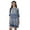Blue, variant on Party Dress For Women Scoop Neck Moss Georgette 3/4 Sleeve Tunic Dress