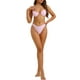 thumbnail image 2 of INSPIRE CHIC Conjuntos de bikini con tirantes tipo espagueti para mujer, 3 piezas, traje de baño, falda de playa con cordón, color rosa claro grande, 2 of 5