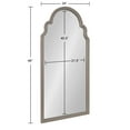thumbnail image 6 of Kate and Laurel Hogan Wood Framed Arched Wall Mirror, 24 x 48, Gray, Farmhouse Moroccan Wall Mirror for Rustic Wall Decor Schemes, 6 of 8