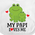 thumbnail image 4 of Inktastic My Papi Loves Me Grandson Frog Boys Baby Bib, 4 of 4