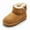 Tan, variant on Balabala Toddler Snow Boots Winter Boots for Girls Water Resistance Boys Boots Kids Boots Solid Suede Boots Warm Lightweight