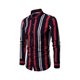 thumbnail image 1 of Camisa de traje para hombre, esmoquin a rayas a cuadros, informal, para exteriores, con solapa, moda para boda, camisa de manga larga, suave, elástica y cómoda, 2024, 1 of 6
