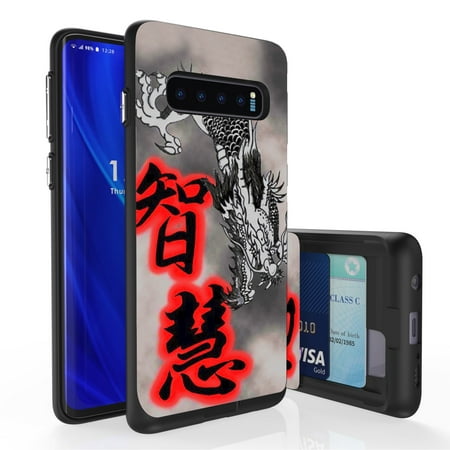 Galaxy S10 Case, PimpCase Slim Wallet Case + Dual Layer Card Holder For Samsung Galaxy S10 [NOT S10e OR S10+] (Released 2019) Chinese
