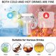 thumbnail image 3 of Botella de agua con filtro incorporado | Taza de viaje a prueba de fugas | Copa deportiva portátil ligera | Boca ancha | Mango antideslizante | 680ml | Plástico | Gris Azul | Frasco de bebidas al, 3 of 5
