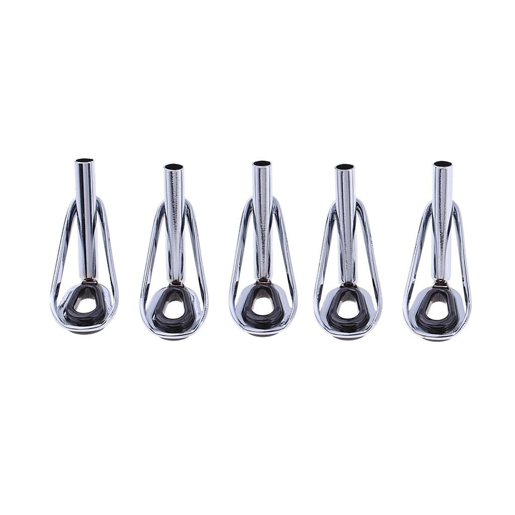 5pcs Casting Fishing Rod Guides Tip Top Fitting Eye Ring Rod Building Part