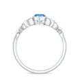 thumbnail image 3 of Rosec Jewels IGI Certified Lab Grown Blue Diamond Engagement Ring with Celtic Knot - 1 Carat - Bezel Set Blue Diamond Ring - VS1 Grade, 18K White Gold, US 12.50, 3 of 9