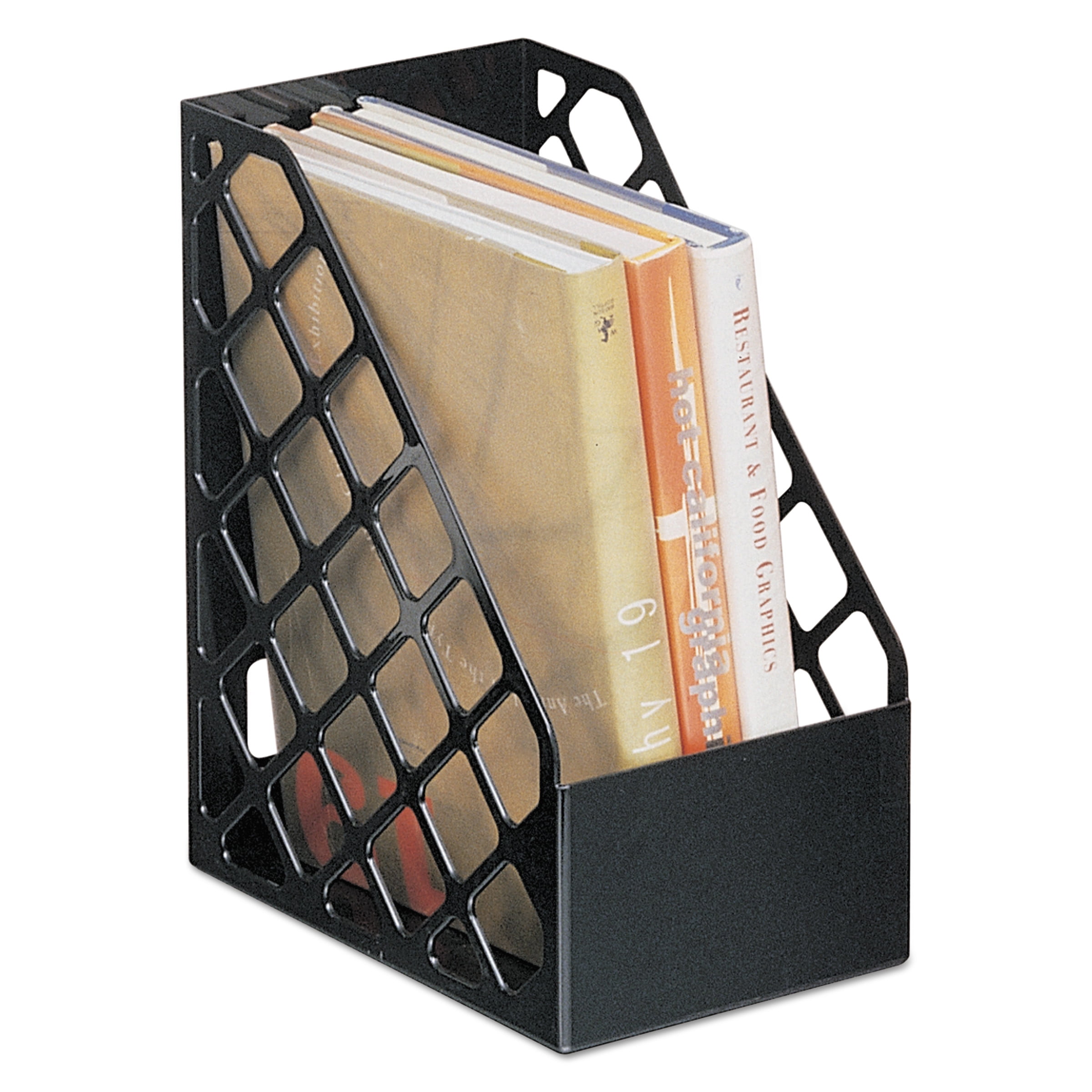 Rubbermaid 96502ROS Optimizers Deluxe Plastic Magazine Rack 5 1/4 x 9 x 11 1/8 Clear 