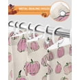 thumbnail image 5 of Fall Shower Curtain Pink Bathroom Curtains with Hooks, Waterproof Fabric Watercolor Pumpkin Thanksgiving Bath Shower Curtains Set for Bathroom Bathtubs Decor 72x84 Inch, 5 of 7