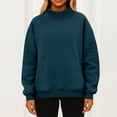 thumbnail image 5 of Womens Oversized Sweatshirts Turtleneck Pullover Long Sleeve No Hood Tops Fall Fashion Outfits 2025 Clothes Blue 2XL, 5 of 6