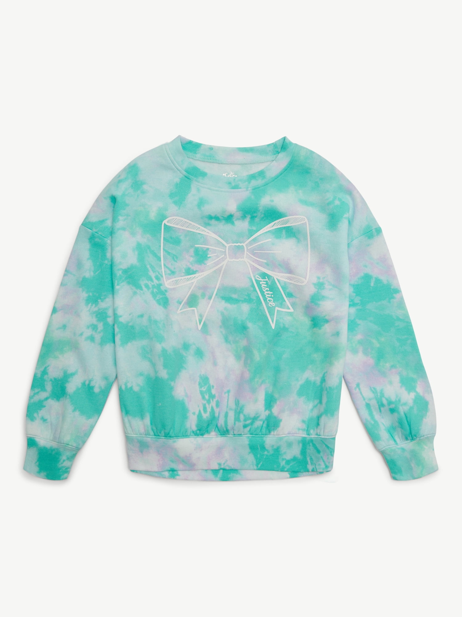Justice Girls Fleece Crew Neck Sweatshirt, Sizes XS - XLP