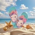 thumbnail image 4 of Psesaysky Boys' Beach Sandal Funny Axolotl Mushroom Print Trendy Slip-on Flip-Flop Sandals for Swim Pool Size 1, 4 of 7