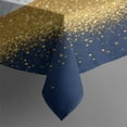 thumbnail image 3 of Blue and Gold Marble Glitter Waves Pattern Rectangle Tablecloth 60"x84",Waterproof Polyester Rectangle Table Cloth, Wipeable Spillproof Polyester Tablecloth for Dining, Camping, Indoor and Outdoor, 3 of 5