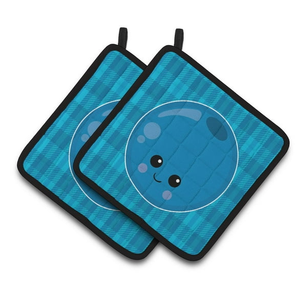 Blueberry Face Pair of Pot Holders