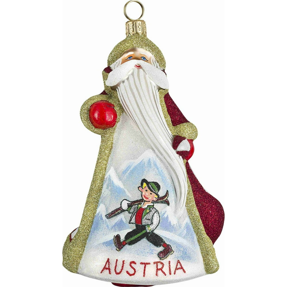 glitterazzi austrian austria santa polish glass christmas ornament decoration