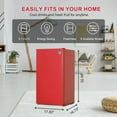 thumbnail image 4 of Frestec 3.1 CU' Mini Refrigerator, Compact Refrigerator, Small Refrigerator with Freezer, Red (FR 310 RED), 4 of 4