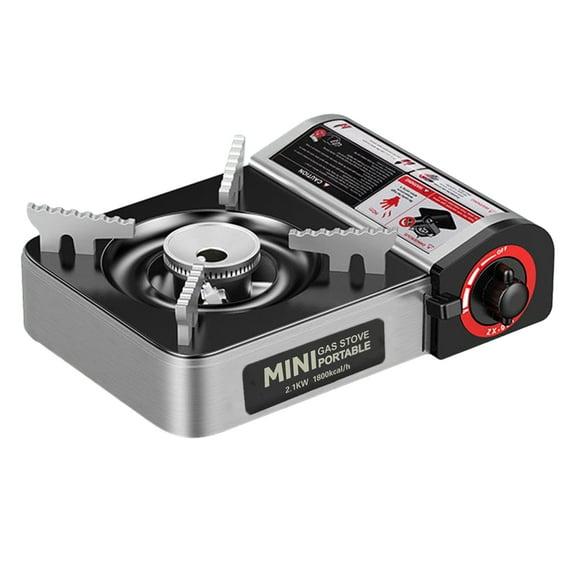 Hyasfey Mini Butane Stove 2900W Windproof Outdoor Camping Hiking Stove Aluminum Alloy Portable Indoor Outdoor Cooking Single Burner Gas Stove
