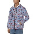 thumbnail image 3 of Goofa winter Dachshund Pattern Mens Full-zip Hoodie, Zip-up Pullover Hooded Sweatshirt, Kangaroo Pocket Hoodie Ideal for Daily Wear, Travel, and Home-Large, 3 of 5